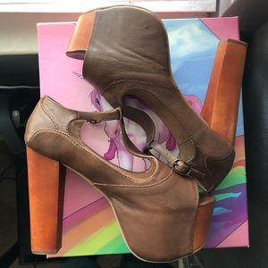 Jeffrey Campbell Foxy-Wood Platform Sandal